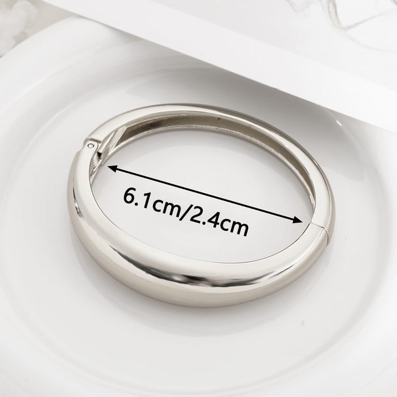 Rainhonor Chunky Gold Bangles Bracelets for Women Gold Cuff Bracelet Set Waterproof Non Tarnish Stack Bracelet for Women Gifts - Image 3